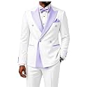 2 Piece Double Breasted Suit for Men Blazer Pants Tuxedo for Wedding Prom