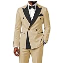 2 Piece Double Breasted Suit for Men Blazer Pants Tuxedo for Wedding Prom