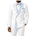 2 Piece Double Breasted Suit for Men Blazer Pants Tuxedo for Wedding Prom