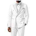 2 Piece Double Breasted Suit for Men Blazer Pants Tuxedo for Wedding Prom