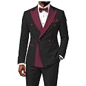 2 Piece Double Breasted Suit for Men Blazer Pants Tuxedo for Wedding Prom