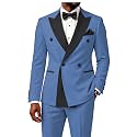 2 Piece Double Breasted Suit for Men Blazer Pants Tuxedo for Wedding Prom