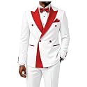 2 Piece Double Breasted Suit for Men Blazer Pants Tuxedo for Wedding Prom