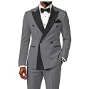 2 Piece Double Breasted Suit for Men Blazer Pants Tuxedo for Wedding Prom