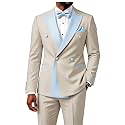 2 Piece Double Breasted Suit for Men Blazer Pants Tuxedo for Wedding Prom