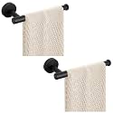 2-Piece Hand Towel Holder - 9" Bathroom Towel Holder - Matte Black
