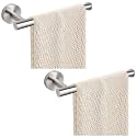 2-Piece Hand Towel Holder - 9" Bath Towel Holder - Brushed Nickel