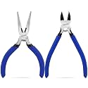 2-Piece Precision Pliers Set 5 Inch Mini Needle Nose Pliers &amp; Wire Cutters
