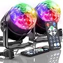 [2-Pack] 7 Modes LED Disco Ball DJ Party Lights