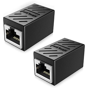  2 pieces  ethernet cable connector rj45 connector lan cable adapter rj45 coupler powerline network adapter ethernet female to female joiner wifi extender link usb socket switch