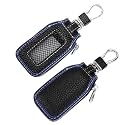 2 Pieces Leather Car Key Chain Case Holder Car Key Case Key Fob Protector Car Key Fob Cover Case (Violet)