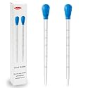 17.7 in 2 Pcs Long Pipette for Fish Tank Coral Food Feeder Long Syringe Reef Coral Food Spot Feeder Tube for Reef Aquatic Plant Spider Snake Lizard，for Axolotl Tank Accessories