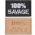 2 Pieces Patches 100% Savage Military Tactical Patches, Backpack Armband Embroidery Decorative Patch