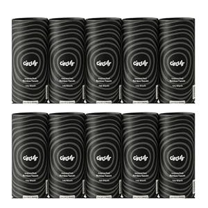 2 ply bamboo car tissue black 10 tubes x 80 pulls each 800 pulls cylindrical tissue roll for car cup holder travel office home use chemical free and 100 natural  10 tubes