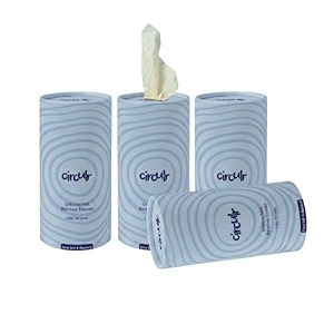 2 ply bamboo car tissue blue 4 tubes x 80 pulls each 320 pulls cylindrical tissue roll for car cup holder travel office home use chemical free natural bamboo tissues 