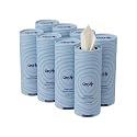 2 Ply Bamboo Car Tissue Blue (8 Tubes X 80 Pulls Each) 640 Pulls Cylindrical Tissue Roll for Car Cup Holder Travel Office Home Use Chemical Free Natural Bamboo Tissues |