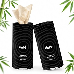 2 ply bamboo car tissue tube total 160 pulls 2 tubes x 80 pulls tissue for car cup holder soft absorbent travel use 100 natural bamboo eco friendly chemical free