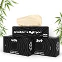2 ply Facial Tissues 300 Tissues (100 Tissue X 3 Pack) Eco Friendly Tissue Paper for Home Made from 100% Natural Bamboo Chemical Free Soft Absorbent Tissue Paper (Black Box)