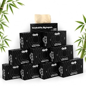 2 ply facial tissues black 10 boxes x 100 tissues 1000 tissues eco friendly tissue paper for home made from 100 natural bamboo chemical free soft absorbent tissue paper  10 boxes