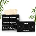 2 ply Facial Tissues Black (4 Boxes X 100 Tissues) 400 Tissues Eco Friendly Tissue Paper for Home Made from 100% Natural Bamboo Chemical Free Soft Absorbent Tissue Paper | 4 Boxes