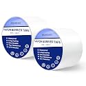 Bghdas 2 Roll, White Vapor Barrier Tape, 4" Wide x 180' Long, PE 9 mm Polyethylene Tape, for Stucco Waterproof Moisture Barriers Seal and Seam, for Crawlspaces, Insulation Repairs &amp; Plastic Liners