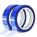 2 Rolls 20mm × 30m (98ft) Blue Sublimation Heat Transfer Tape for Press