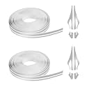 2 Rolls 32Ft Car Pinstriping Tape, Vinyl Pin Stripe Decal (Silver)