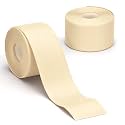 LELE LIFE 2 Rolls Caulk Tape Waterproof Self Adhesive, Toilet Caulk Strip Sealant Tape Sealing Strip for Bathroom, Kitchen, Shower, Bathtub Caulking Tape, 1.5" x 10.5Ft, Beige