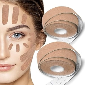 2 rolls face tape for wrinkles anti-wrinkle tape face lifting tape kinesiology tape face wrinkles cotton breathable facial patches