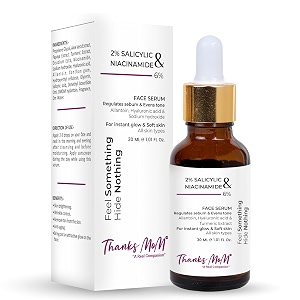 thanks mom 2 salicylic acid amp 6 niacinamide active face serum anti acne for men and women