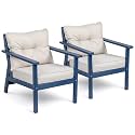 2 Seat Chair Set, HDPE Patio Conversation Set, Outdoor Patio Furniture