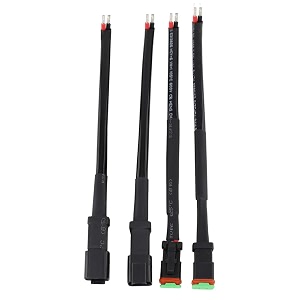 2 set dt 2 pin male female wiring harness for car fog lights work driving lights bar replacement connectors