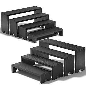 wooden tiered riser display stands for vendor events stackable cupcake stand farmhouse decor and food display risers