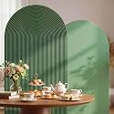 2 Set Wedding Arch Cover Green Ripple &amp; Solid Color Stretchy Backdrop Cover