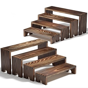 wooden tiered riser display stands for vendor events farmhouse decor and party use