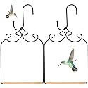 2 Sets Hummingbird Swing, Metal Frame with Wooden Dowel and S Hook