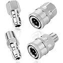 2 Sets NPT 1/4 Inch Quick Connect Fittings Pressure Washer Adapter Set