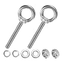 M METERXITY 2-Sets Stainless Eyebolt M10x78mm Shoulder Lifting Eye Bolt with Nuts Washers Male Screw Thread Ring Shoulder Eye Bolts Length 3.07 Inch for Suspending/Fastening