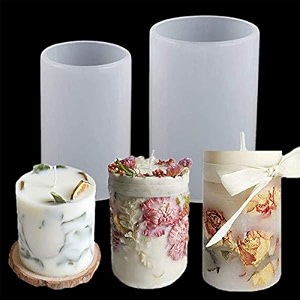 2 sizes cylinder candle molds silicone mold for candle making pillar candles resin mould epoxy resin casting molds diy aroma candles wax soaps polymer clay