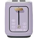 2 Slices Toaster with Touch-Activated Display, 7 Browning Settings, Bagel &amp; Frozen Bread Presets, Slide-Out Crumb Tray Stylish Kitchen Toaster (Porcini-Taupe) (Lavender)