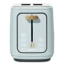 2 Slices Toaster with Touch-Activated Display, 7 Browning Settings, Bagel &amp; Frozen Bread Presets, Slide-Out Crumb Tray Stylish Kitchen Toaster (Porcini-Taupe) (Hydrangea Blue)