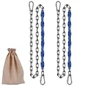 2 Stainless Steel Chains (64") Swing Chains, Heavy Duty Swing Hardware,4 Quick Connection Buckles, Indoor and Outdoor Playground Swings, hammocks, sandbags, 1000 lb Capacity Blue