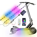 2 Strip Electric LED Bicycle Scooter Lights Night Cycling Colorful Lamp Waterproof Safety Skateboard Scooter Lights