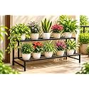 2 Tier Metal Plant Stand 24 Inch