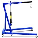 2 Ton Engine Hoist, Folding Cherry Picker with Telescopic Boom, Workshop