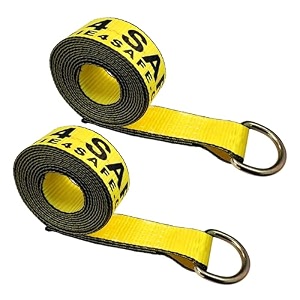 2 pk 234 x1039 lasso straps wheel lift towing straps wd ring yellow usa