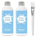 2 x 200ml Air Dry Clay Glaze, Protect Clay Surfaces, Gloss &amp; Matte Glaze