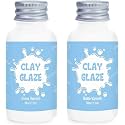 2 x 50ml Air Dry Clay Glaze, Protect Clay Surfaces, Gloss & Matte Glaze