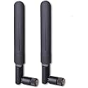 2 x 6dBi 2.4GHz 5GHz Dual Band WiFi RP-SMA Male Antenna+2 x 35CM RP-SMA IPEX MHF4 Pigtail Cable for M.2 NGFF WiFi WLAN Card
