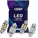 2 X Super Bright 2835 6-EX Chipsets Error Free 1.25 inches DE3175 DE3021 DE3022 3175 LED Bulbs Used For Dome light,Xenon White (Xenon White, 4pcs-31mm)